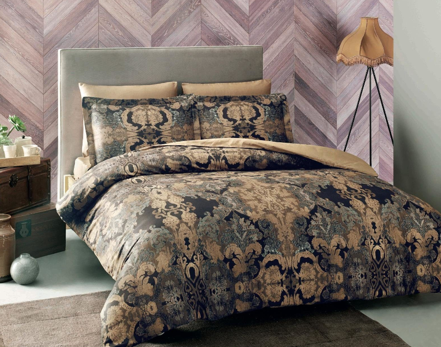 Постельное белье Tac Сатин digital Plein Евро Золотой