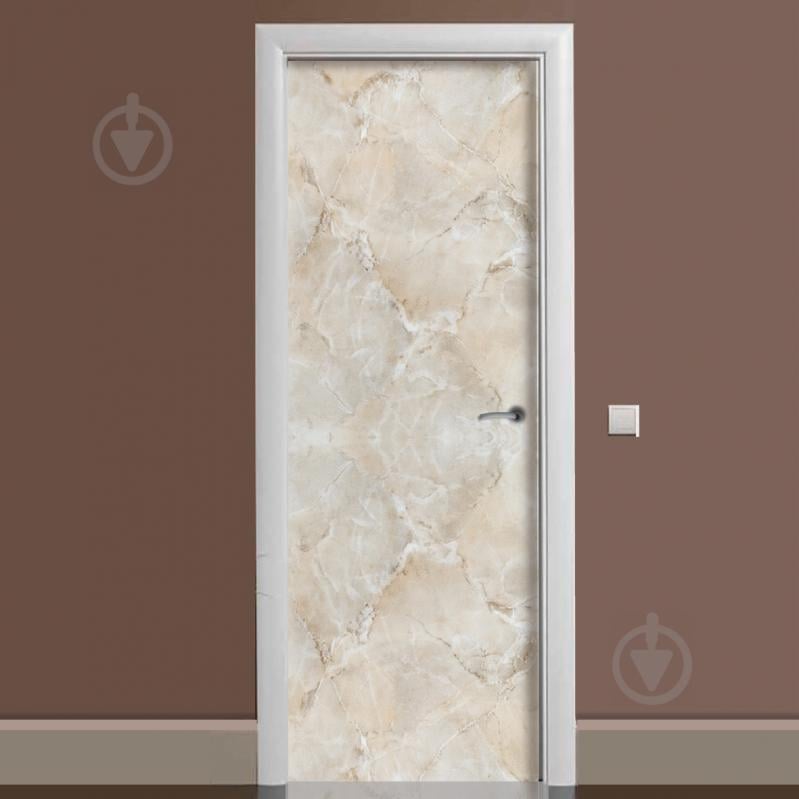 Наклейка на дверь Zatarga Мрамор 01 650х2000 мм Бежевый (z180201 dv)