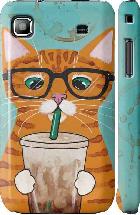 Чохол на Samsung Galaxy S i9000 Зеленоокий кіт в окулярах (4054c-77-42517)