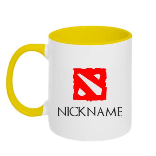 Чашка двухцветная Your nickname Dota 2 320 мл Белый с желтым (3293346-34-95478) Чашка двухцветная Your nickname Dota 2 320 мл Белый с желтым (3293346-34-95478)