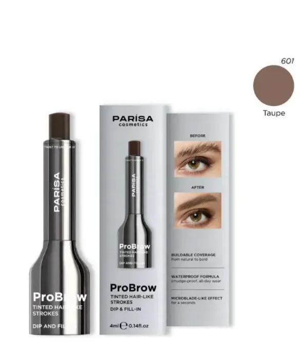 Стійкий тінт для брів PARISA COSMETICS ProBrow Tint PBT-01 тон №601 Taupe