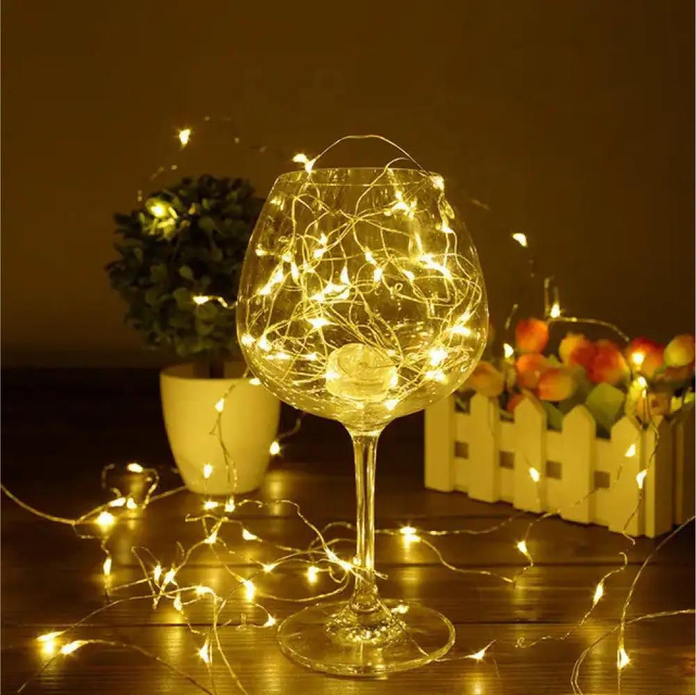 Гірлянда нитка Роса на батарейках 2хАА 5 м 50LED теплий білий - фото 3 Гірлянда нитка Роса на батарейках 2хАА 5 м 50LED теплий білий - фото 3