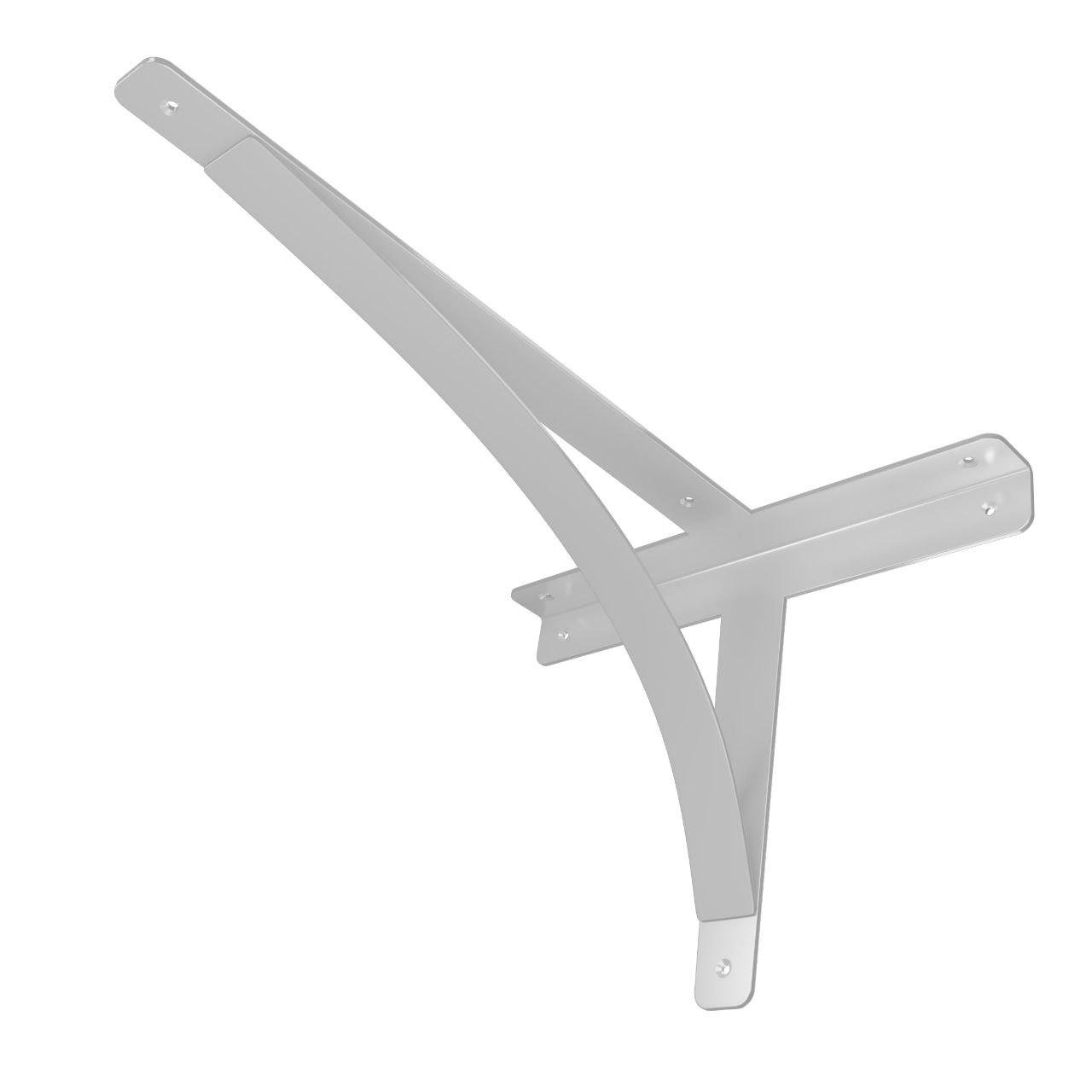 Каркас для стільниці Барна стійка сталевий настінна 390х500х300 мм з кріпленням Білий (2574819671/К1172)