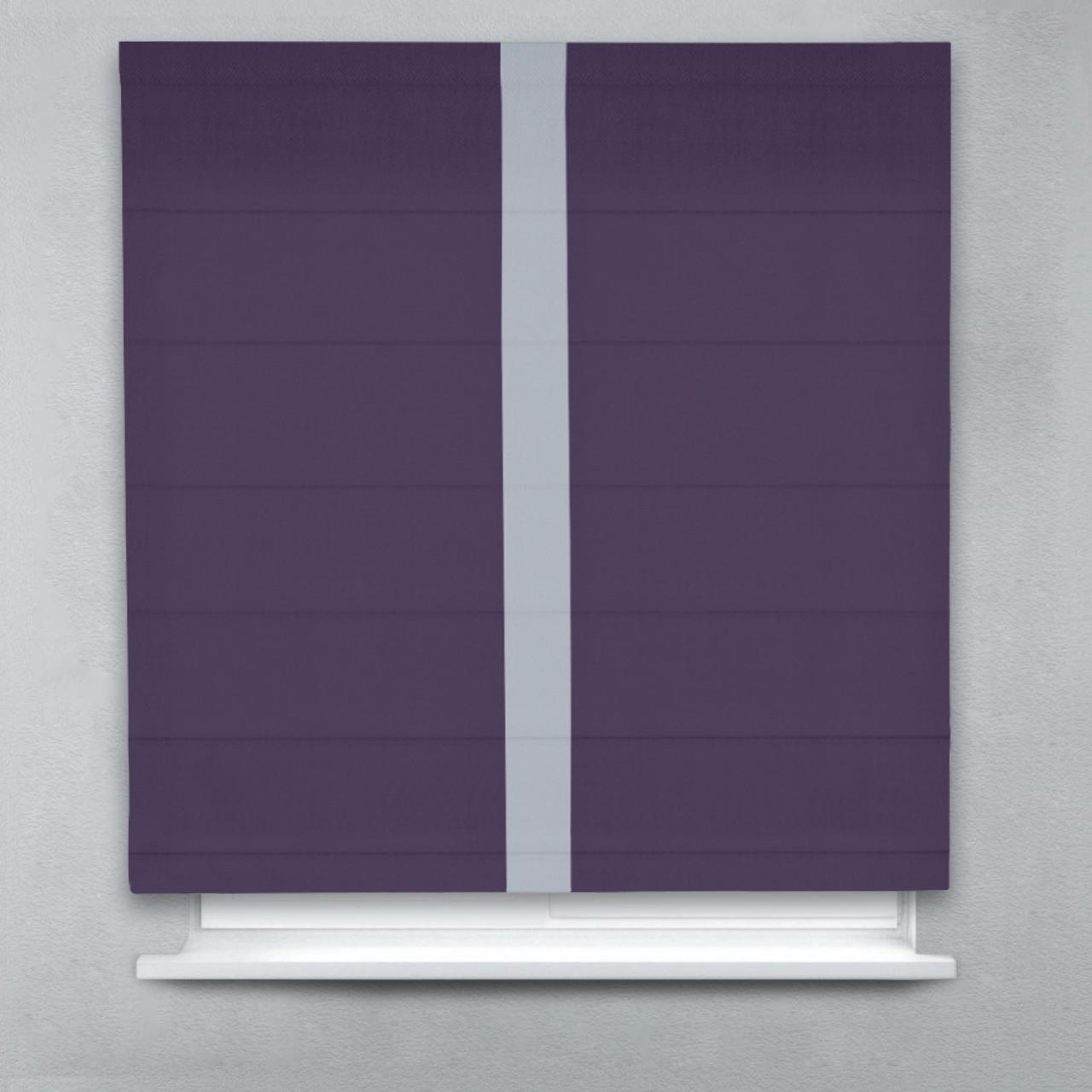 Римская штора Блэкаут Перфект с кантом по центру 170х170 см Сиреневый/Светло-серый