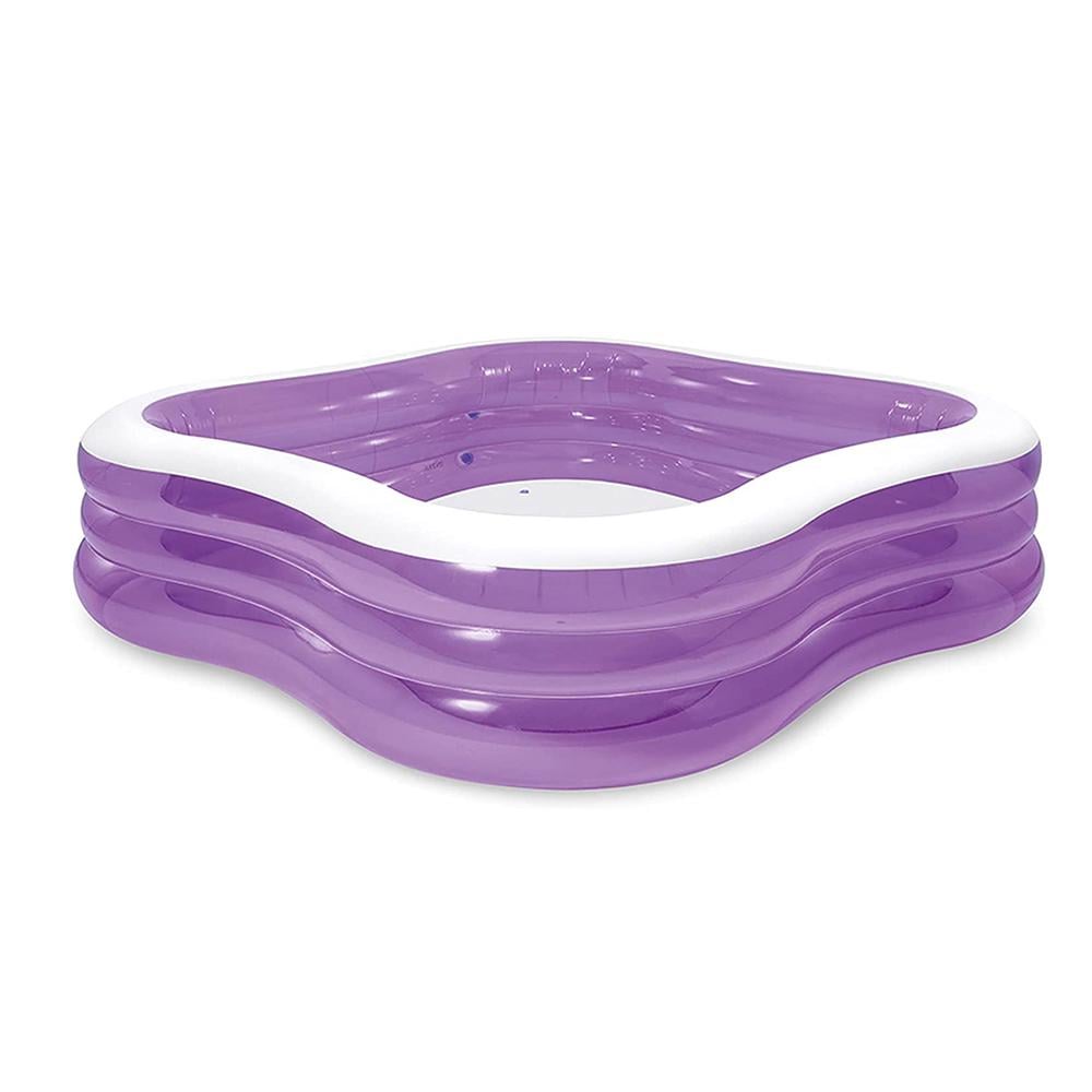 Бассейн надувной детский Intex 57495 Семейный 229х229х56 см Фиолетовый (170145)