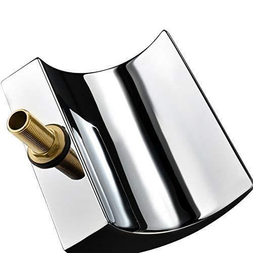 Смеситель водопадный настенный из латуни с душевой лейкой хромированное покрытие тихий поток