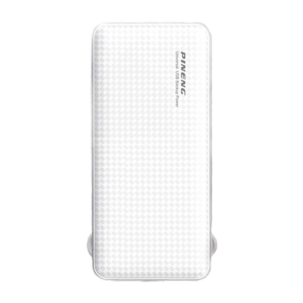 Повербанк Pineng PN-972 со встроенным Micro USB/Lightning/Type-C/USB кабелем 10000 mAh White (97200) - фото 2