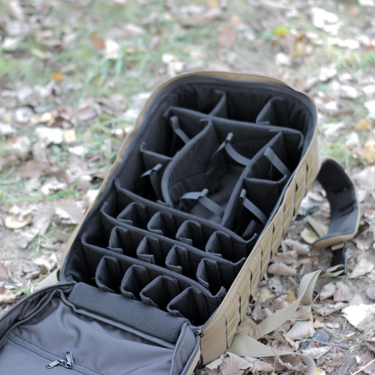 Рюкзак тактичний Стохід для 1-2 дронів DJI MAVIC Aute та 15 батарей Койот (21209058) - фото 4