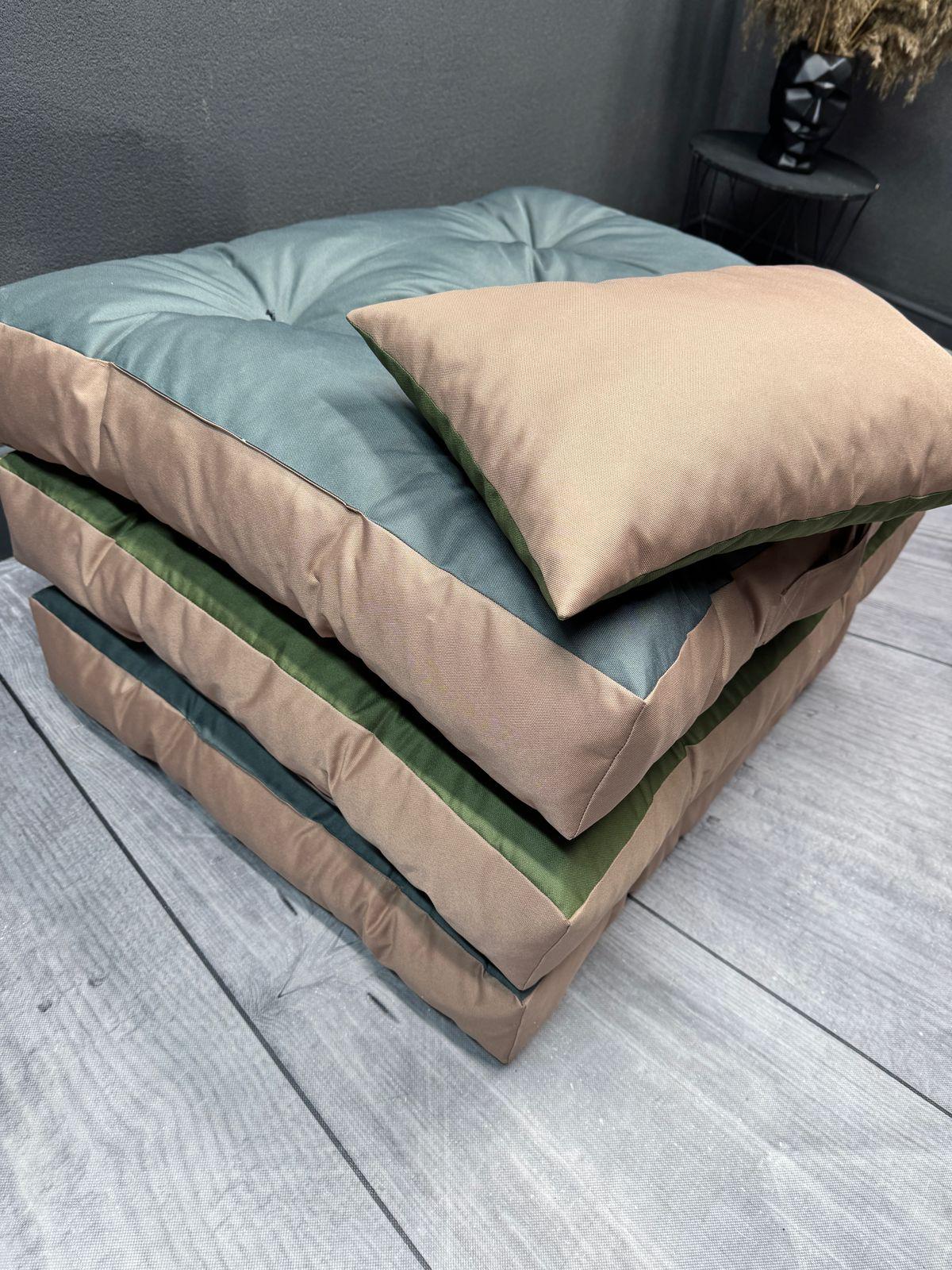 Матрац-трансформер 3в1 оксфорд 180x60x13 см оксфорд Сірий/Хакі - фото 2 Матрац-трансформер 3в1 оксфорд 180x60x13 см оксфорд Сірий/Хакі - фото 2