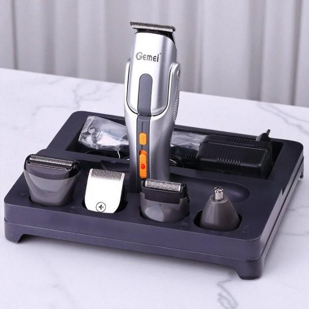 Тример чоловічий Gemei 8в1 з комплектом насадок (GM-581) - фото 6 Тример чоловічий Gemei 8в1 з комплектом насадок (GM-581) - фото 6