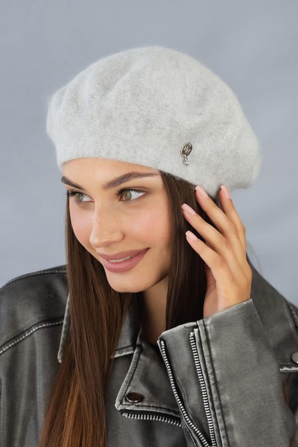 Берет французский Braxton Белл женский Светло-серый (5165)