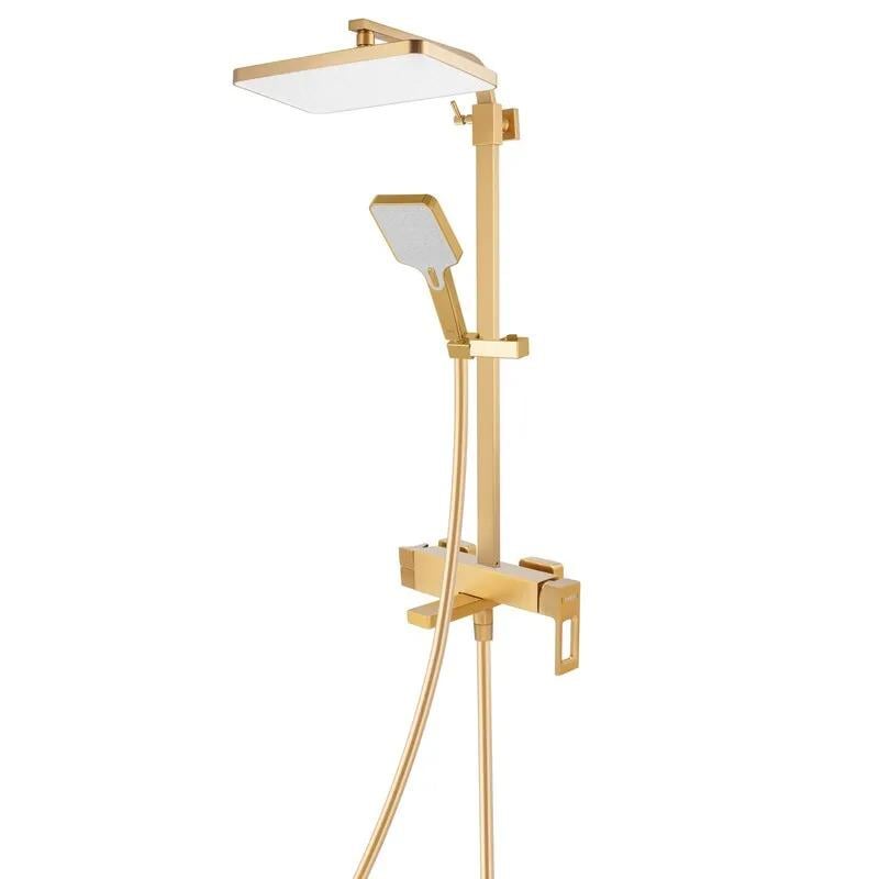 Душова колона зі змішувачем Haiba KANT 009-J латунна BRUSHED GOLD (HB9606)