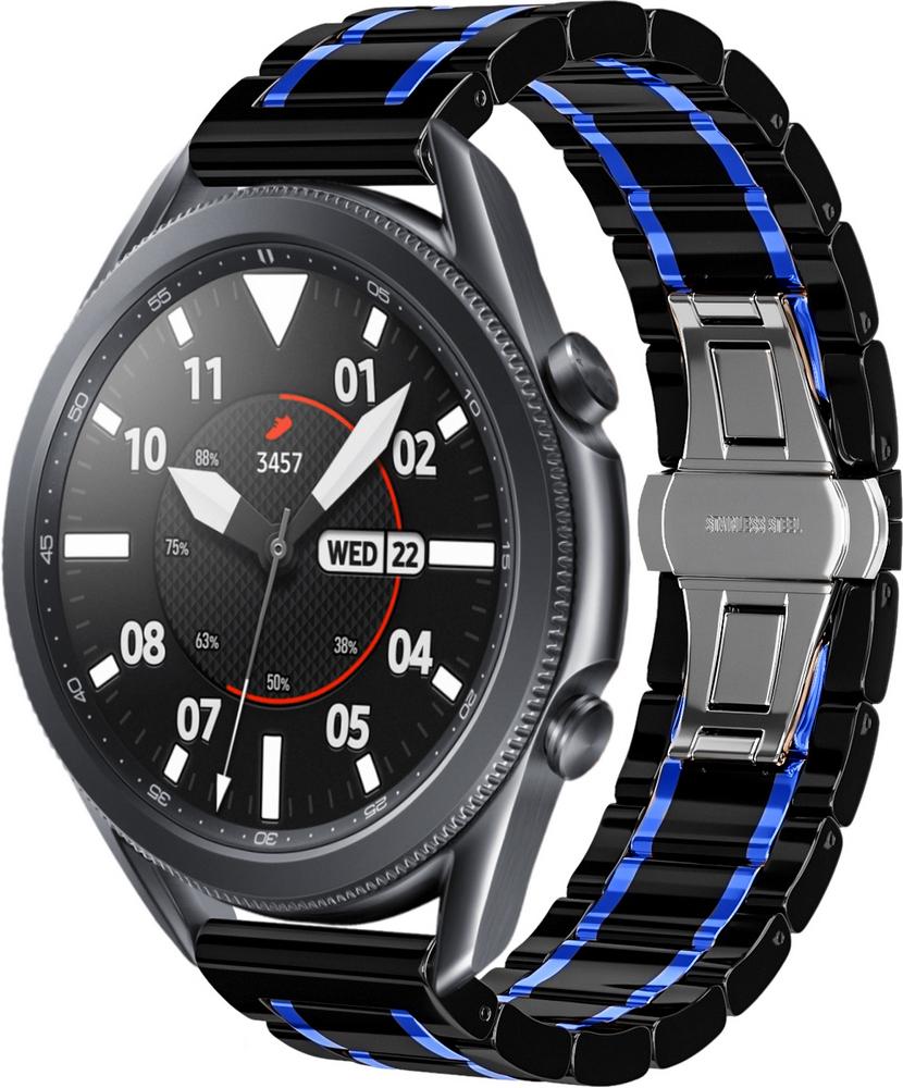 Ремешок керамический Ceramo для Galaxy Watch 3 45 мм Black/Blue (28697-43)