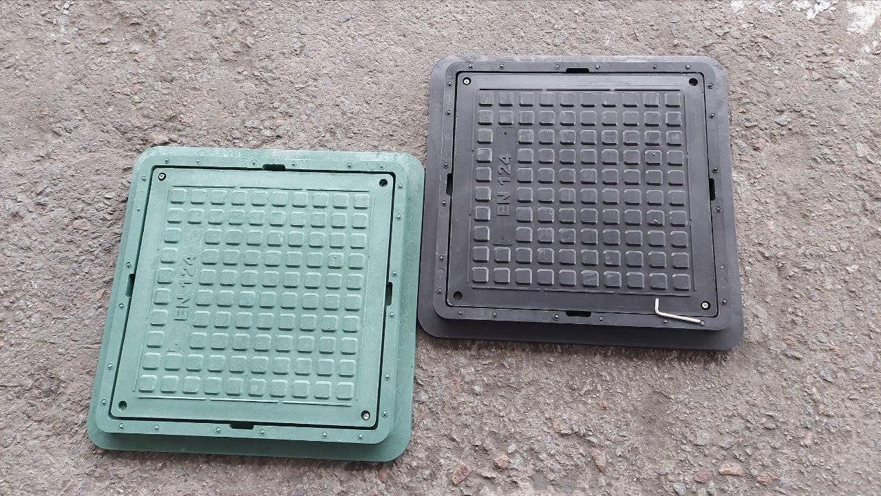 Люк канализационный Войс с замком 740х740 мм Зеленый (voys50) - фото 4