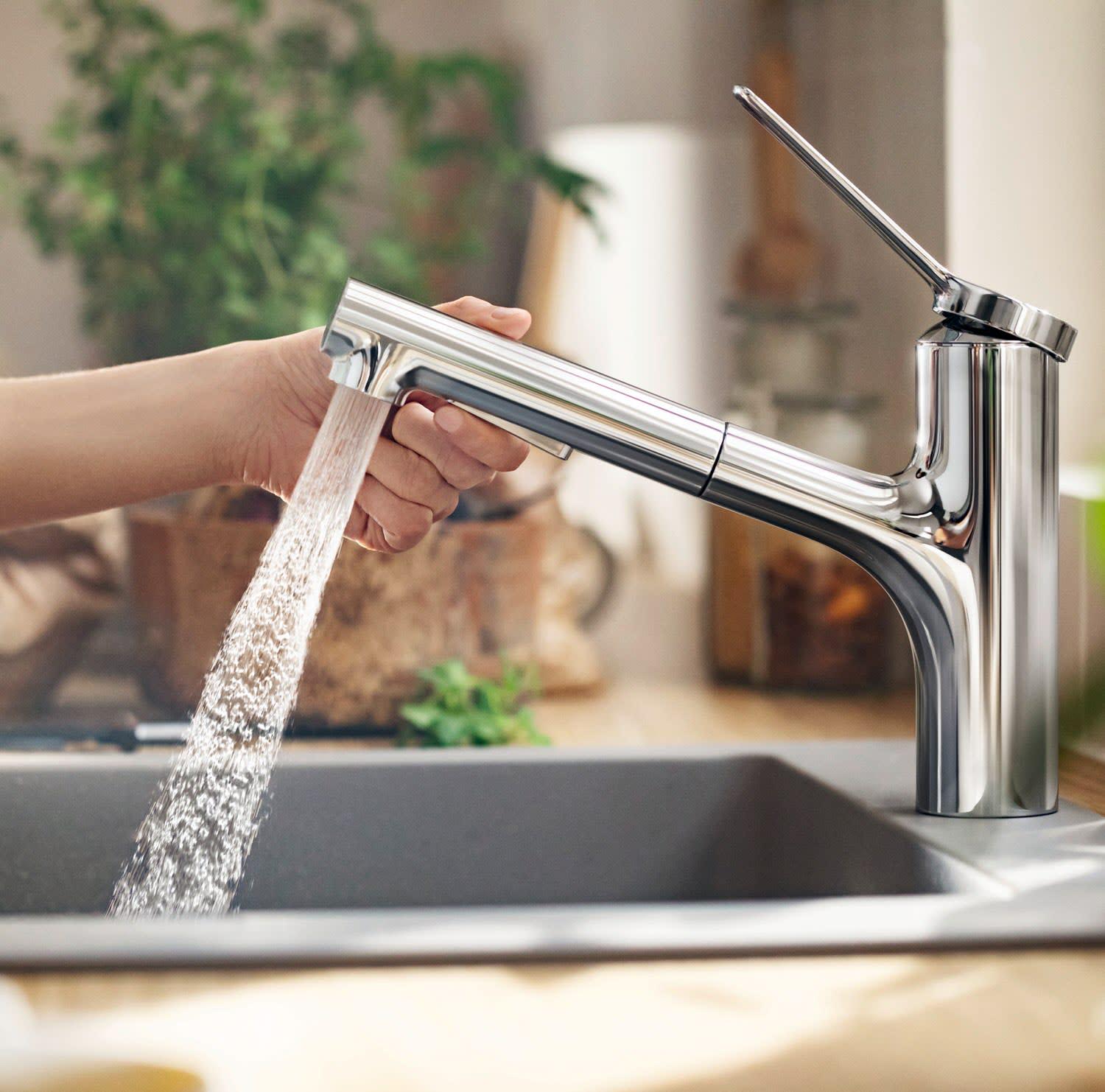 Змішувач для кухні Hansgrohe Zesis M33 74803000 із висувною лійкою Хром (149004) - фото 6