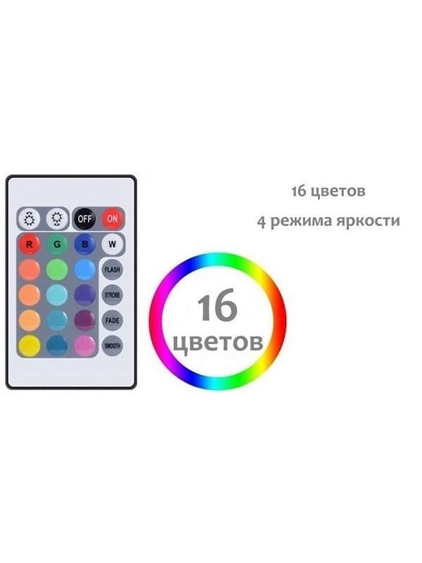 Світлодіодна стрічка SMD 3528 RGB 54 LED/m на силіконі з блоком та пультом керування 5 м Різнокольоровий (43462198) - фото 6