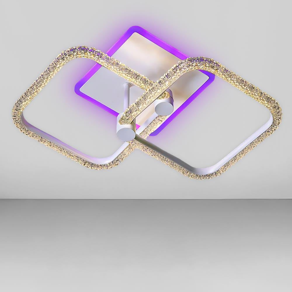 Люстра стельова світлодіодна Light House SC-19369/2C WH PK/BU/PL 48W+12W 350х350х150 мм Білий Люстра стельова світлодіодна Light House SC-19369/2C WH PK/BU/PL 48W+12W 350х350х150 мм Білий