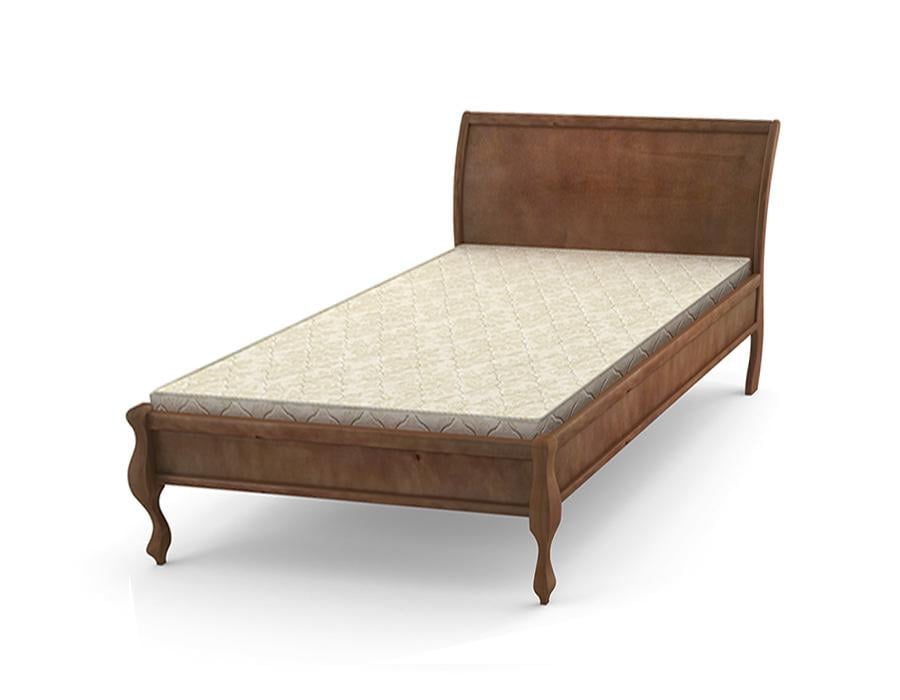 Кровать односпальная MebiGrand Палермо из массива сосны 90х200 см Орех лесной (23393)