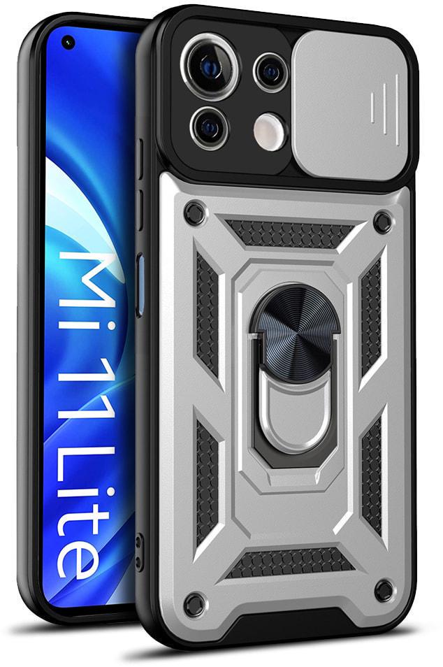 Чехол с защитой камеры 3DGuard Xiaomi Mi 11 Lite Silver (32484-59)