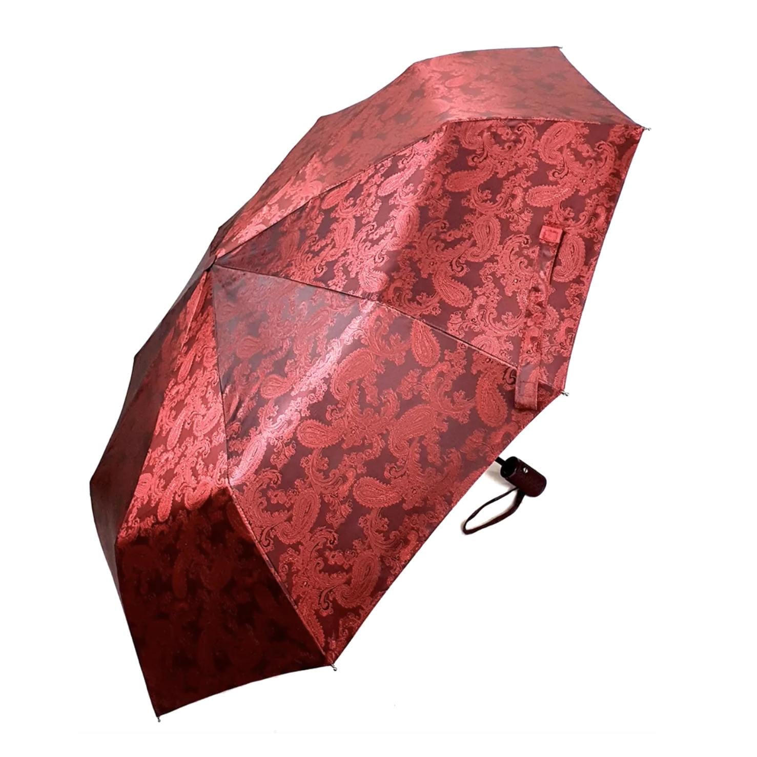 Зонт Lantana женский автомат складной жаккард Бордовый (58137)