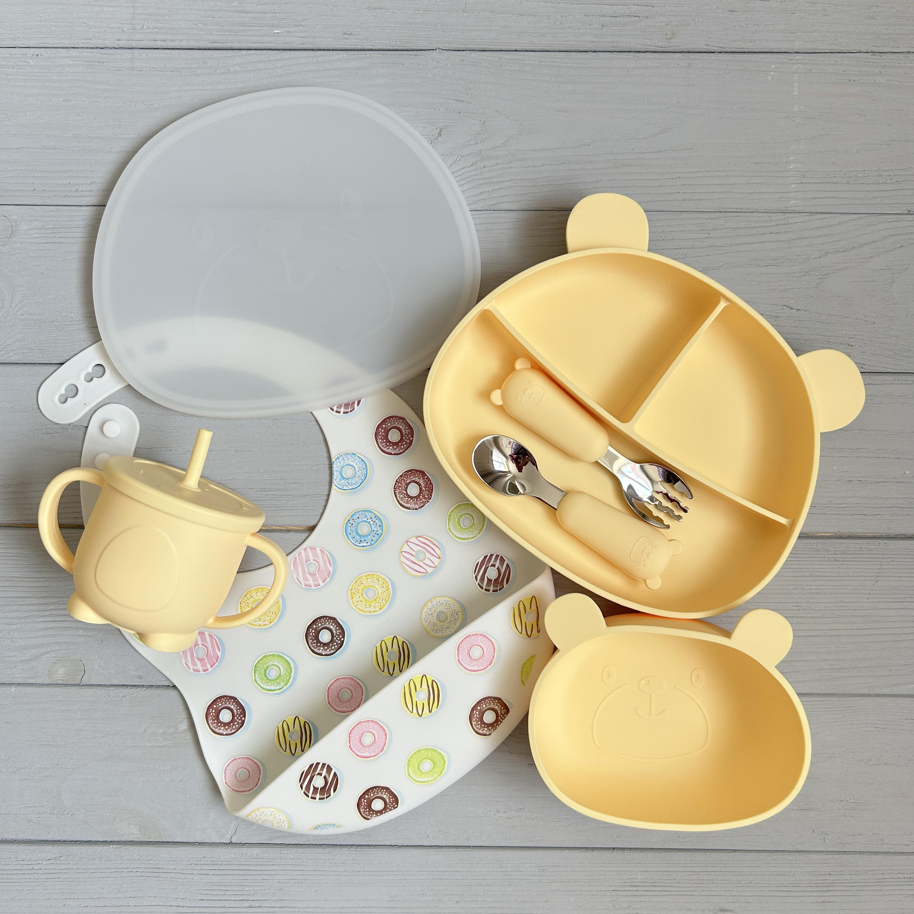 Детская посуда силиконовая Мишка BPR img_e9177 Y11 Желтый (65503) - фото 2 Детская посуда силиконовая Мишка BPR img_e9177 Y11 Желтый (65503) - фото 2