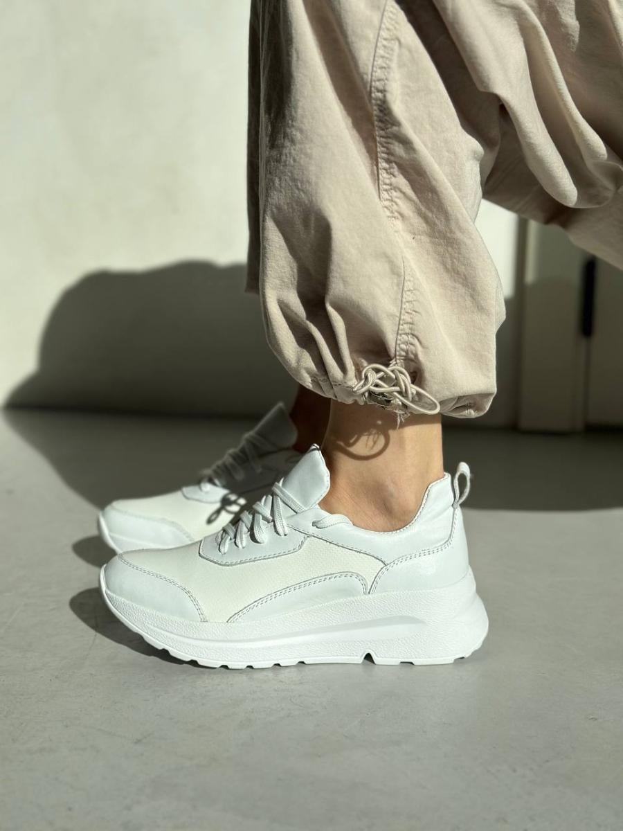 Кроссовки женские кожаные р. 37 Белый (9707/37)