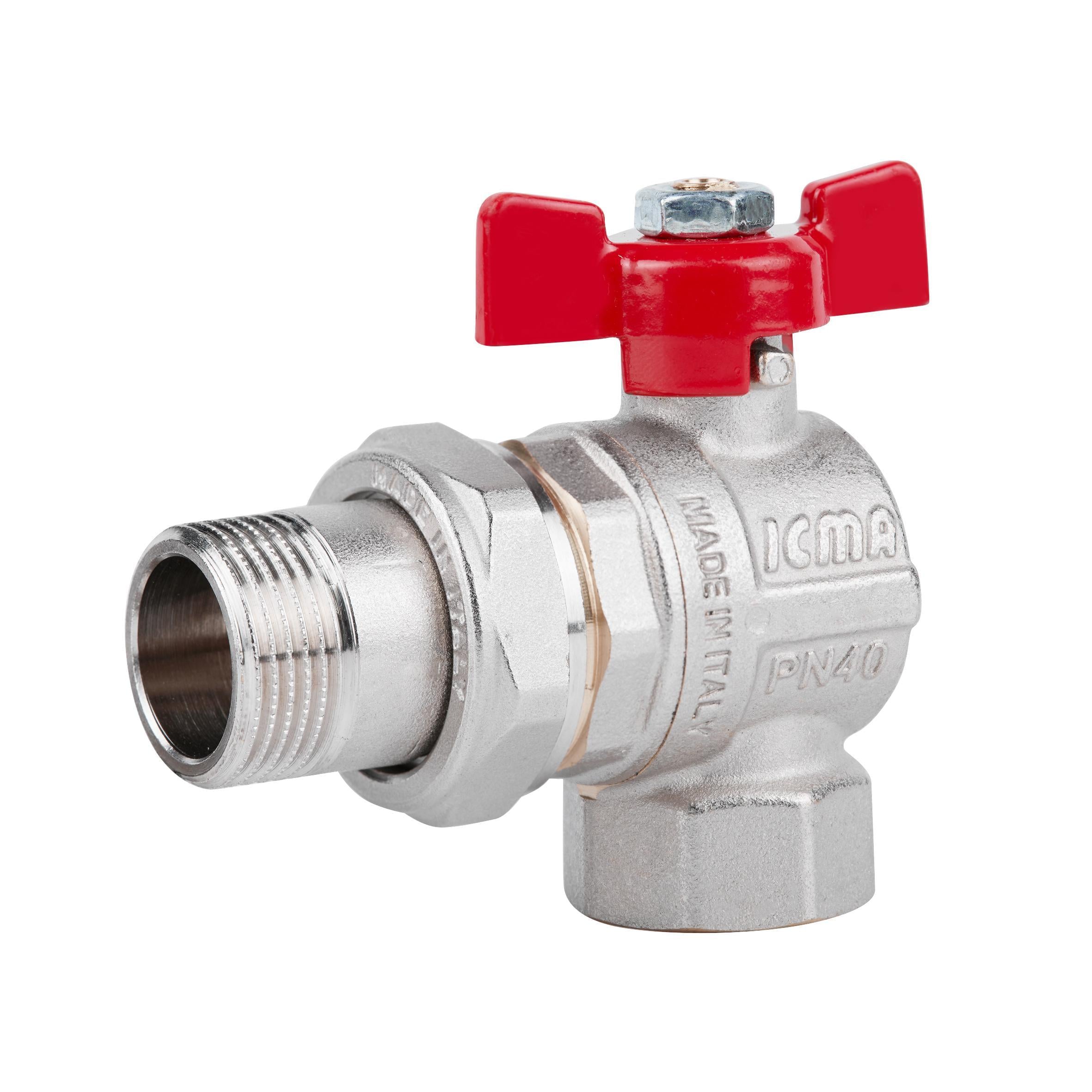 Кран шаровой Icma FAR. ROSSA 3/4" угловой №361 (15538) Кран шаровой Icma FAR. ROSSA 3/4" угловой №361 (15538)