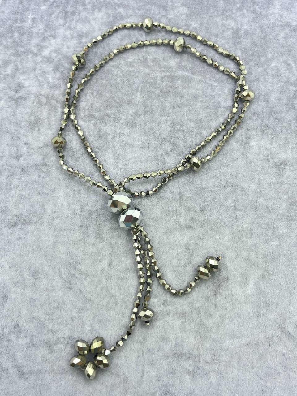 Намисто скло 72+12 см Різнокольоровий (10210)