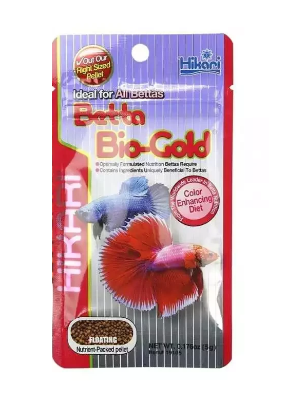 Корм спеціальний Hikari Tropical Betta Bio-Gold для рибок півників 3,5+ см гранули ~1,1 мм 5 г плаваючий (19105)