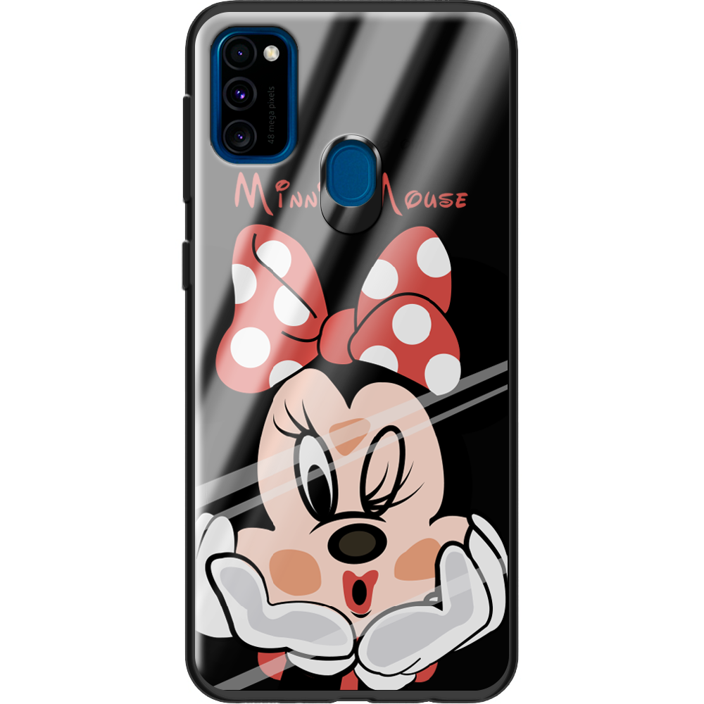 Чохол Boxface Samsung M307 Galaxy M30s Lady M Чорний силікон зі склом (38209-cc59-38348)