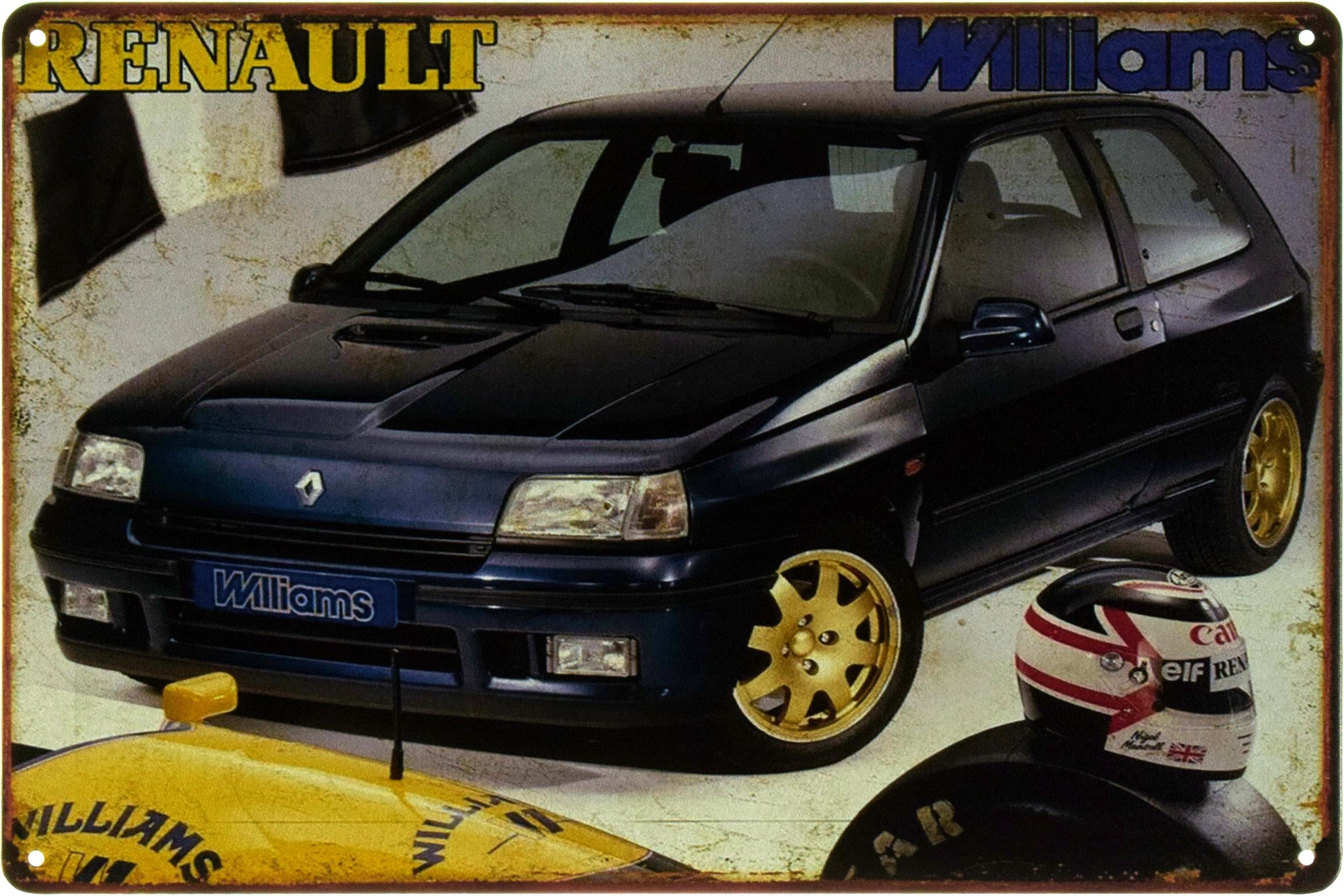 Металлическая табличка Renault Williams 20x30 см Металлическая табличка Renault Williams 20x30 см