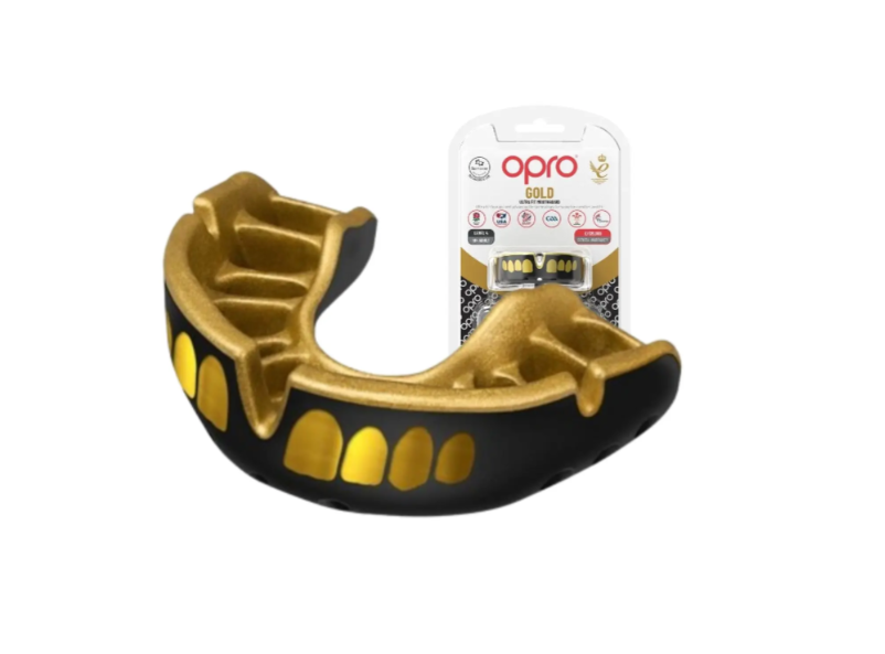 Капа OPRO Gold Grillz від 11 років 102504012 Чорний/Золотий (Gold_Grillz)