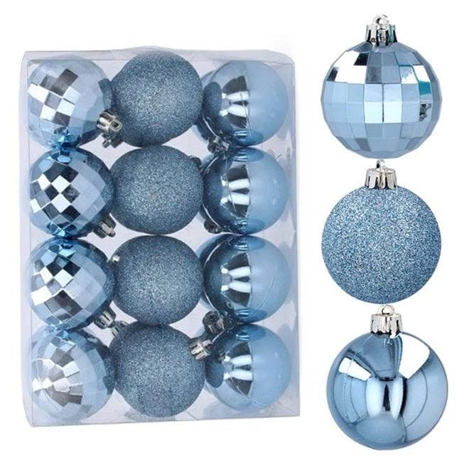 Набір кульок новорічних пластикових GIF2374-1 24 шт. 5 см (43000)