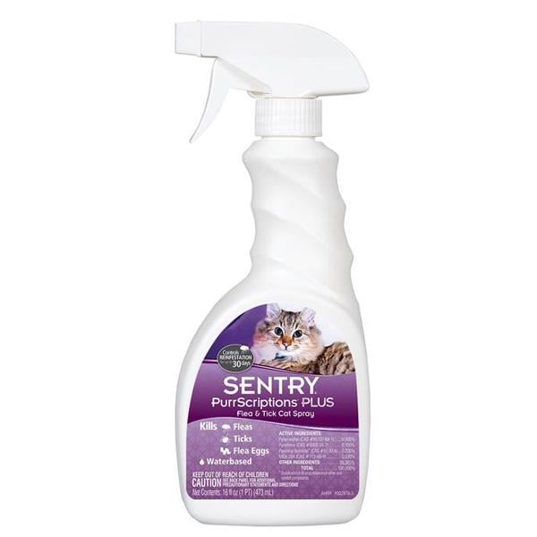 Спрей від бліх та кліщів для котів Sentry PurrScriptions Plus (28529)