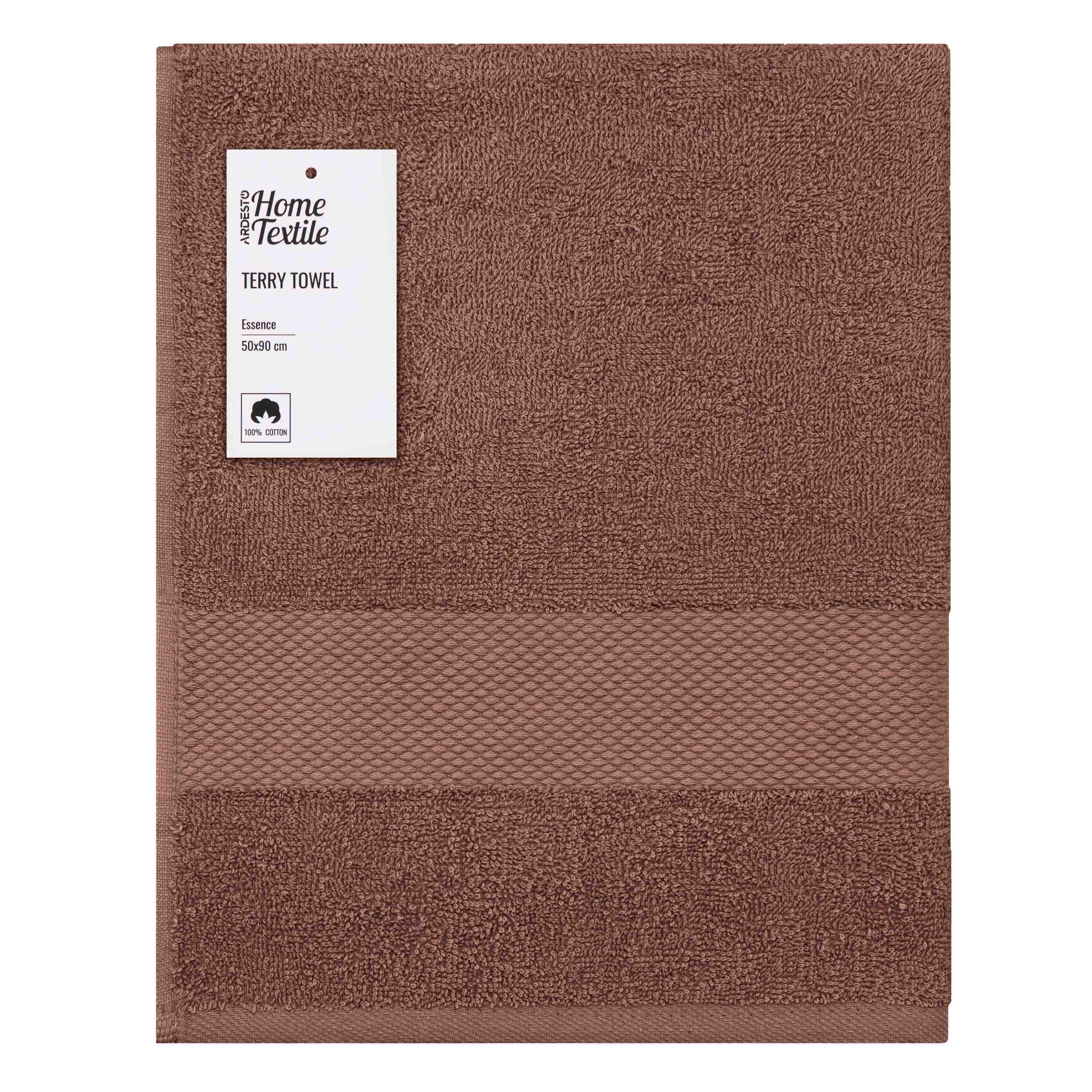 Полотенце махровое Ardesto Essence 50x90 см Коричневый (ART2250BR)
