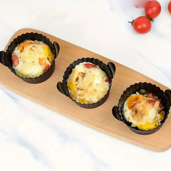 Формы силиконовые для варки яиц пашот 3 шт. Черный (WER-997) - фото 5 Формы силиконовые для варки яиц пашот 3 шт. Черный (WER-997) - фото 5