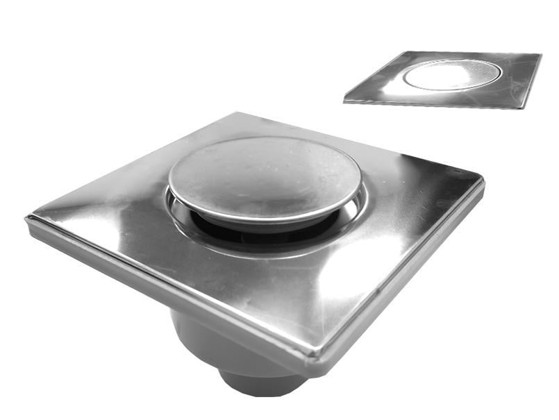 Трап душевой MesaTeknik Drainer Клик-Клак вертикальный 50 мм 150x150 мм Нержавеющая сталь (RS-MTS 713)