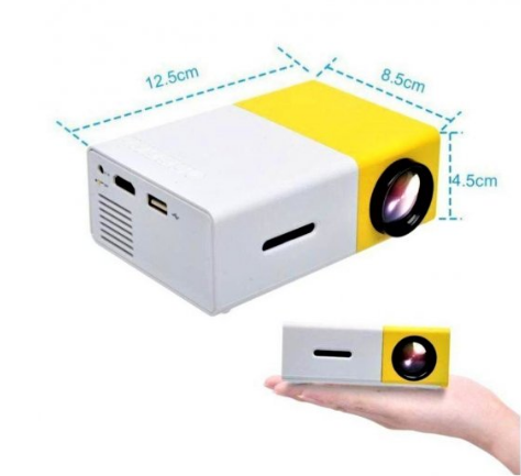 Портативный мультимедийный Led Projector T300 с пультом Желтый (14691) - фото 7