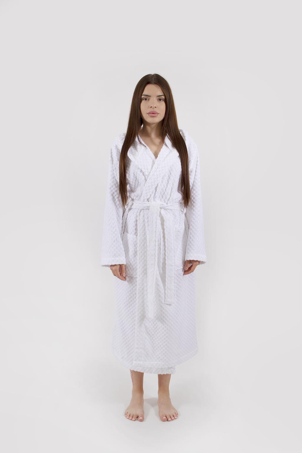 Халат Lotus Home Larna S/M Білий (svt-2000022345958) - фото 2 Халат Lotus Home Larna S/M Білий (svt-2000022345958) - фото 2