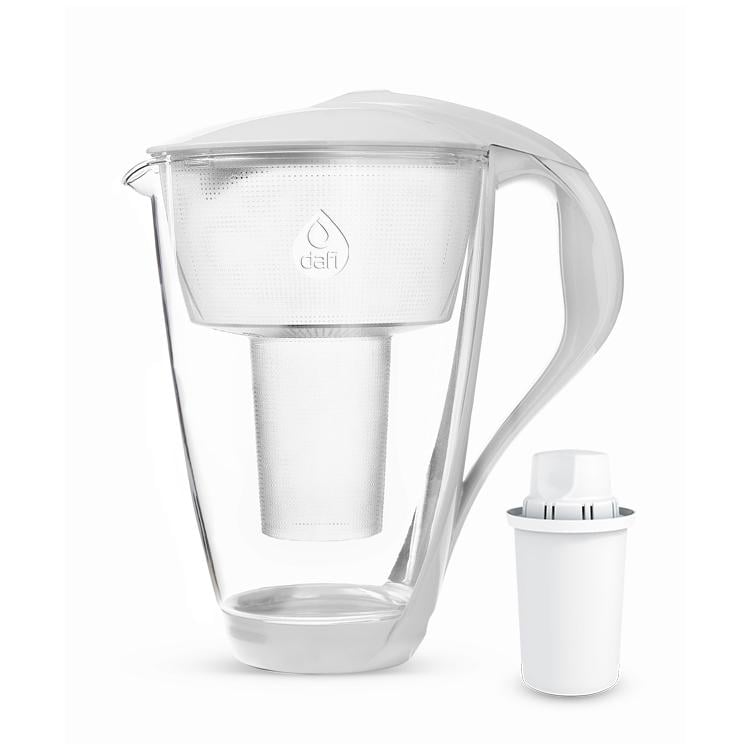 Фільтр-глечик скляний DAFI Crystal LED Білий