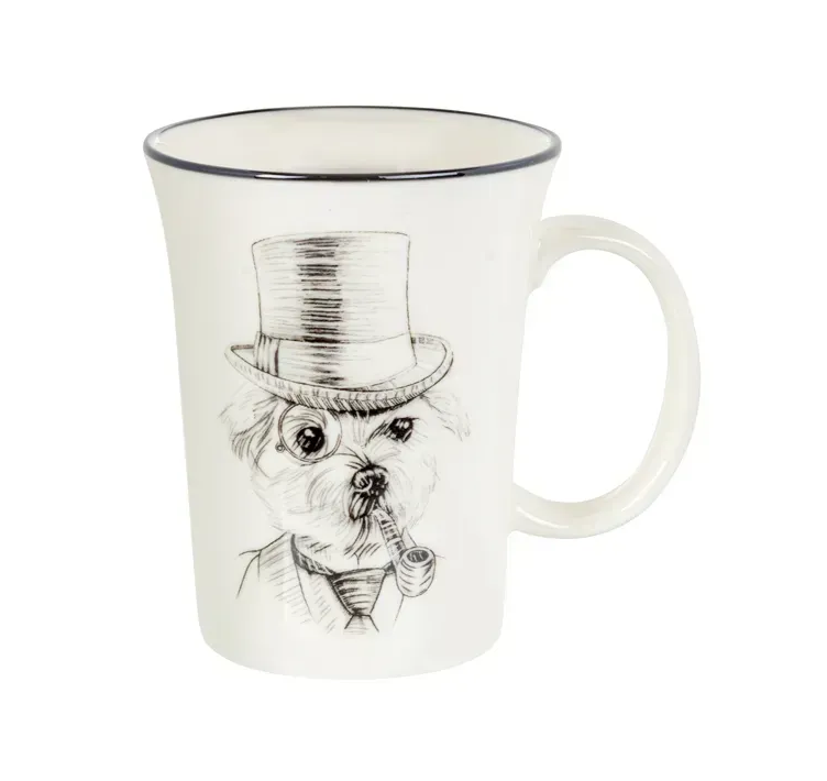 Чашка фарфоровая с рисунком 350 мл (359-490)