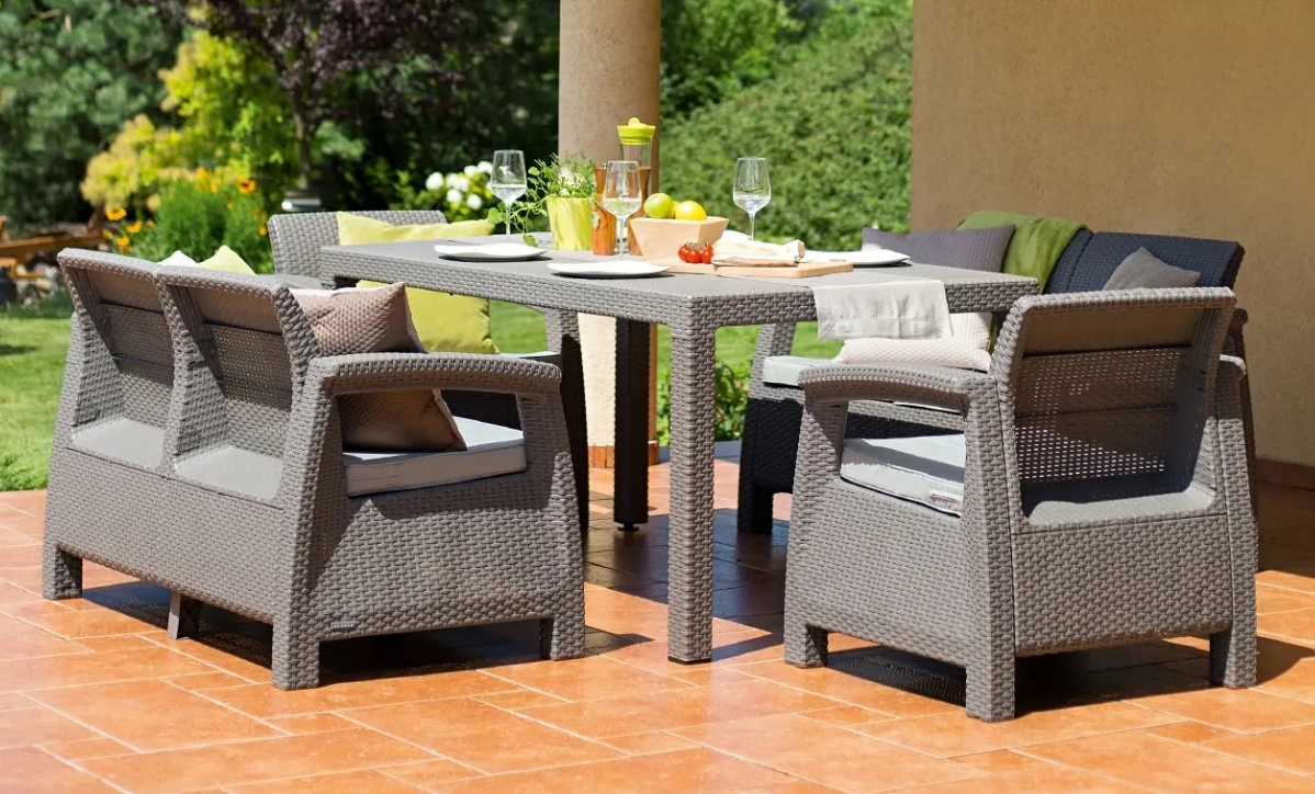 Комплект садовой мебели Keter Corfu Fiesta Set Капучино/Песочный (227586) - фото 3