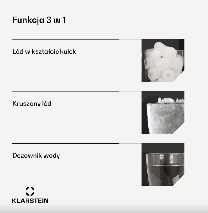 Льдогенератор KLARSTEIN ArcticBlend 3в1 до 20кг льда/6л измельчение льда и дозатор воды (10046192) - фото 3 Льдогенератор KLARSTEIN ArcticBlend 3в1 до 20кг льда/6л измельчение льда и дозатор воды (10046192) - фото 3