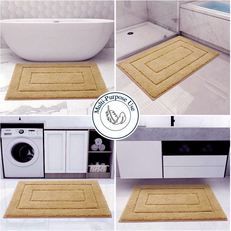 Коврик для ванной комнаты Lovely Svi экстра мягкий/абсорбирующий/прочный/прорезиненный 50x80 см Бежевый (2565064) - фото 2