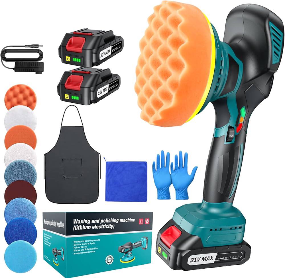 Машина полировальная аккумуляторная XIAZIR RPM 6" 21V 2х2000mAh 5500