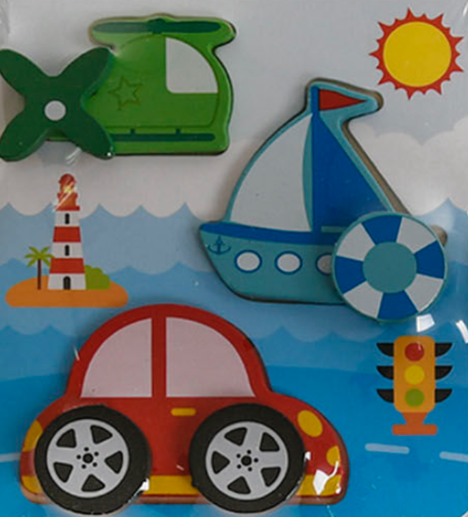 Пазл вкладыш деревянный Море А6 3 детали