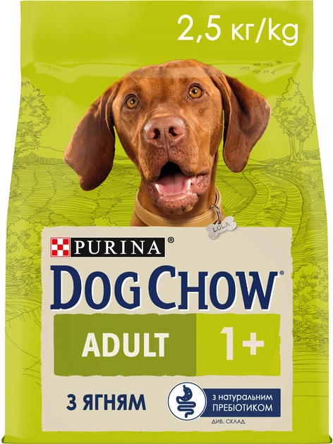 Корм сухий для дорослих собак Dog Chow з ягням 2,5 кг (85946)