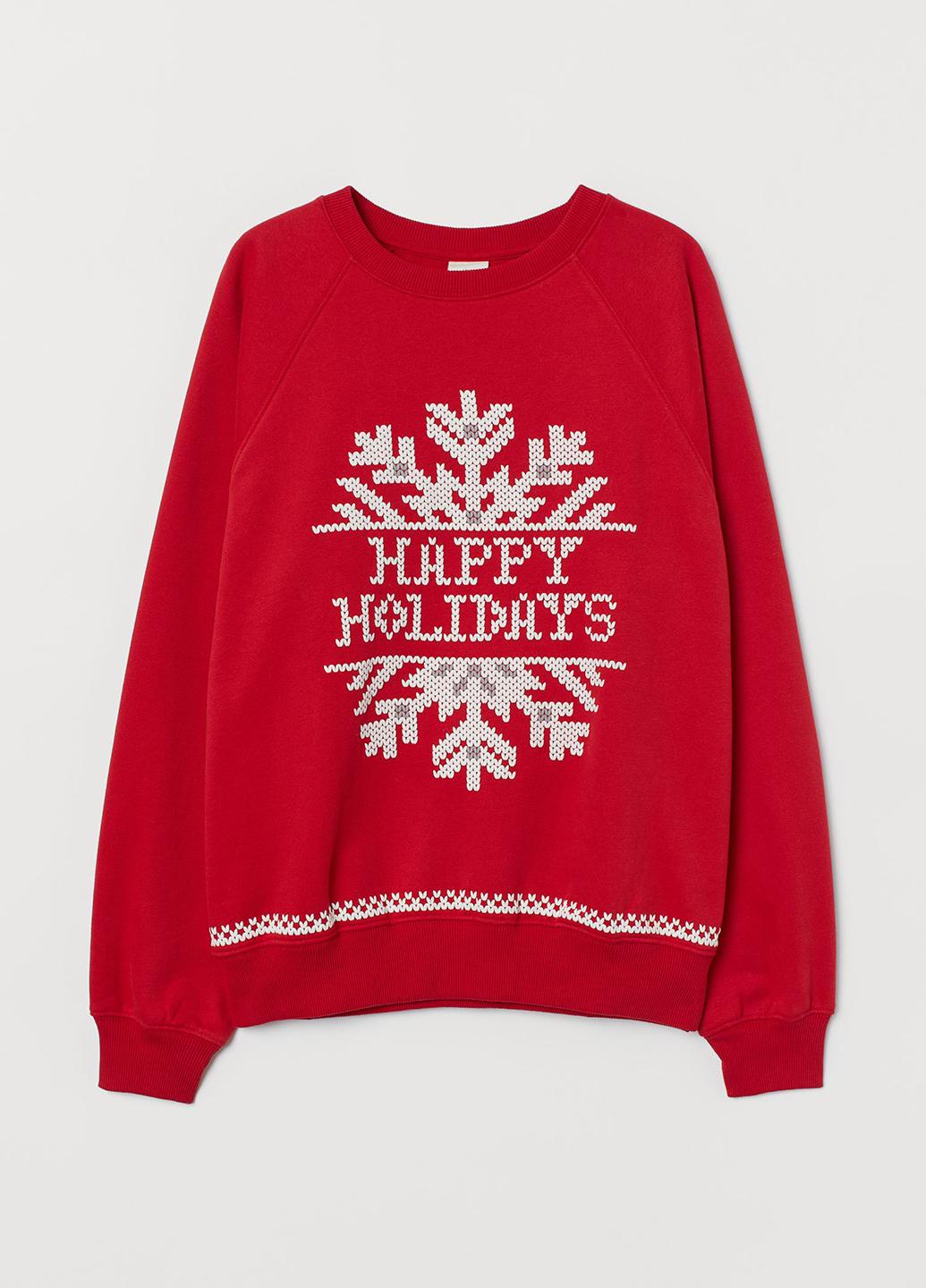 Свитшот женский H&M L Красный (9276532b45)