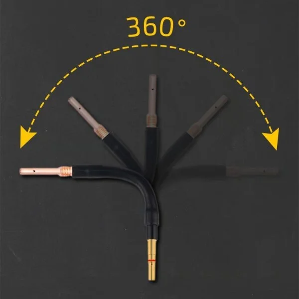 Мундштук на полуавтомат для сварки гибкий совместим с большинством полуавтоматических сварочных аппаратов (J00180-2) - фото 3