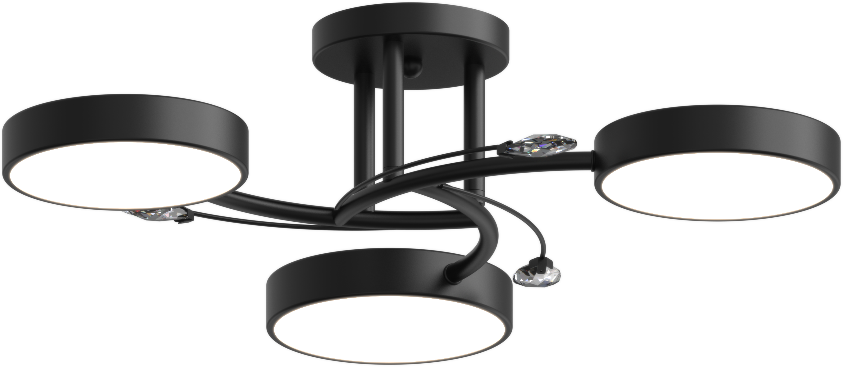 Люстра светодиодная акриловая Sirius B X13255/3 BK Черный (000041531)